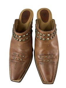 ARIAT booties boots size 8 brown slides mules
